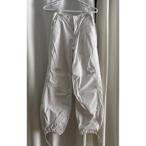 American Eagle Cargo Parachute Pants Womens XS White
